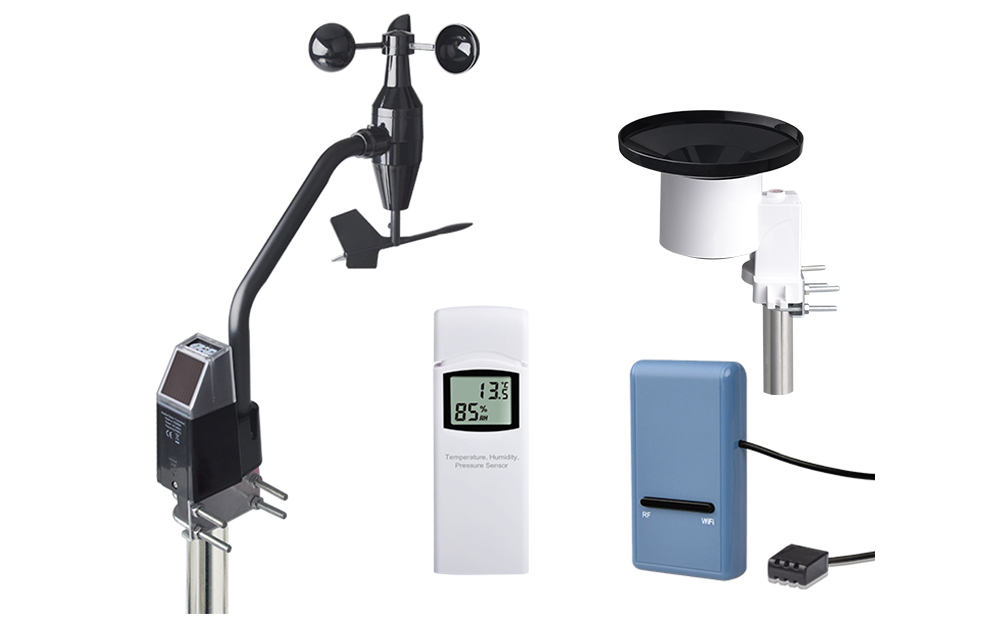 USB Wi-Fi Weather Station Gateway with Wireless Anemometer, Rain Collector, Thermo-Hygro Sensor